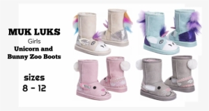 Muk Luks Ivory Luna Unicorn Boot-kids