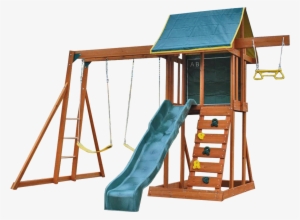 Meadowvale Climbing Frame - Slides Playhouse Transparent