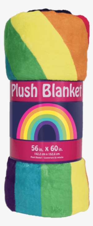 Picture Of Rainbow Plush Blanket - Iscream 'groovy Patches' Silky Soft Plush 56" X 60"