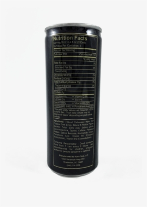 Kona Gold Energy Drink Nutrition Facts - Light Fixture