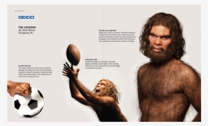 The Work - Geico Caveman Magazine Ad