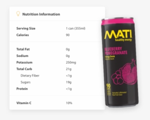 Blueberry Pomegranate 12 Pack Mati Energy - Pomegranate
