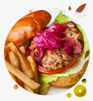 Jerk Chicken Sandwhich - Red Onion