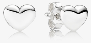 Solid 14k Yellow Gold Heart Studs