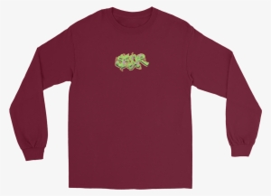 Image Of Lime Ooze Burgundy Long-sleeve