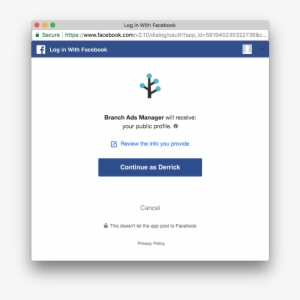 Public Profile - Facebook Continue