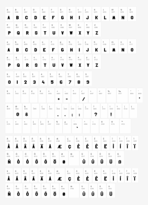 Hollywood Hills Character Map - Number
