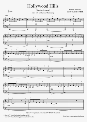 Hollywood Hills - Hollywood Hills Noten Gitarre