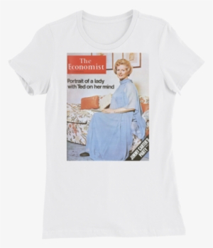 Portrait Of A Lady With Ted On Her Mind - T-shirt Portrait