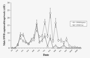 Weekly Catches Of Male Dogwood Borer In Pherocon 1c - Diagram