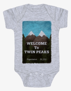 Vintage Twin Peaks Travel Sign Baby Onesy - Feminist Baby Clothes