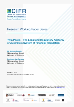 The Legal And Regulatory Anatomy Of Australia's System - Prudential Regulation