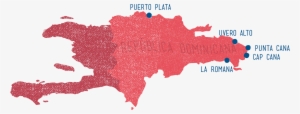 Dominican Republic Map - Map Of Dominican Republic Pink