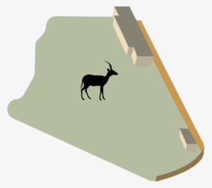 Zoo Exhibit - Black Antelope Silhouette Shower Curtain