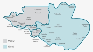 Los Angeles Times Reach Map - East And West Los Angeles