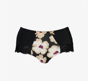 Midi Short Rose Collection Print Black Print - Panties