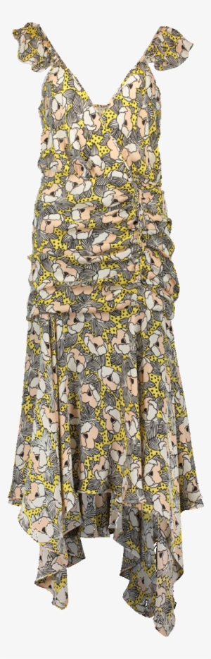 Veronica Beard Martine Floral Print Dress In Yllw-blk - Veronica Beard Martine Dress