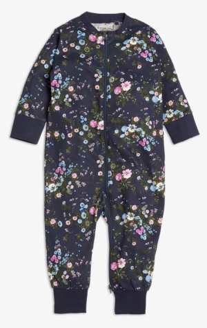Pyjamas With Floral Print Blue - Romper Suit