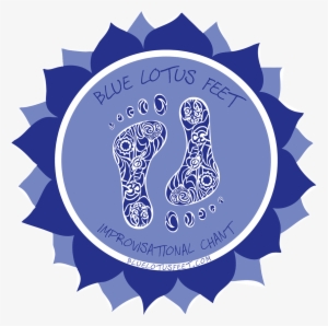Blue Lotus Feet Logo Sticker 4 By 4 Clear Bkgnd - Blue Lotus Feet - Cd