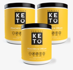 Buy 2, Get 1 Free Exogenous Ketone Base - Perfect Keto Base, Exogenous Ketone Supplement, Peaches