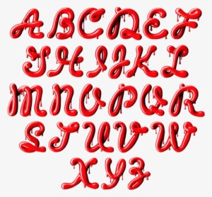 Polish Designs Like Nails With Red Font - Nail Polish Font