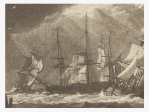 Ships In A Breeze, Engraved By Charles Turner