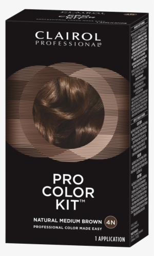 Natural Medium Brown 4n- Pro Color Kit By Clairol Professional - Clairol Pro Color Kit