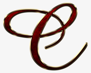 Capital Letter C Red - Script C