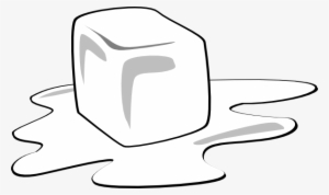 Ice Cube Clip Art - Ice Cube Melting Black And White