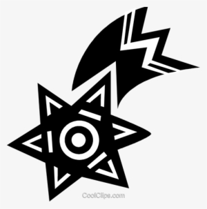 Shooting Star Royalty Free Vector Clip Art Illustration - Circle