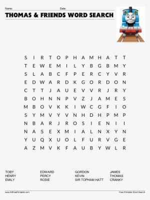 Thomas And Friends Word Search - Fathers Day Word Search