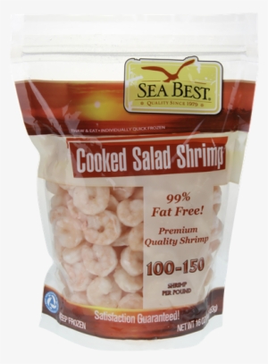 Seabest Cooked Salad Shrimp 100-150 Count - Sea Best Shrimp, Cooked - 10 Oz