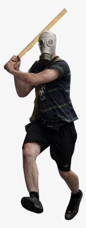 That's Gas Mask Goliath, The Hero That Gotham Deserves - Man With Baseball Bat Png