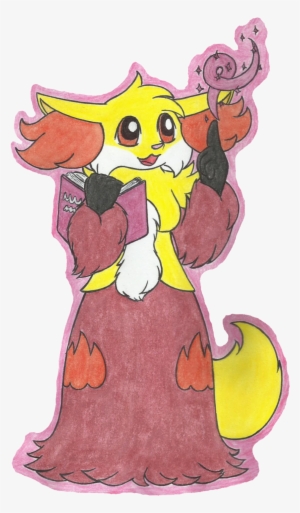 Delphox Use Fancy Magic - Cartoon