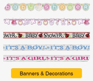Banners & Decor - 12ft Foil Ladybug Baby Shower Banner