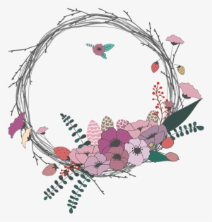 Spring Wreath Clipart Transparent - Gambar Lingkaran Bunga Png