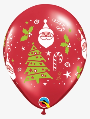 Iva Incluído - Qualatex 11" - Santa & Christmas Trees