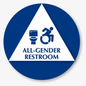 All-gender Restroom Sign, Toilet, Updated Isa Symbol - Toilet