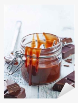 Vinilo Pixerstick Chocolate Derretido En Un Tarro De - Chocolate