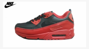 Zapatos Para Correr Nike Para Hombre Air Max 90 Cuero - Mens Nike Air Max 90 Leather Running Shoes Black/red