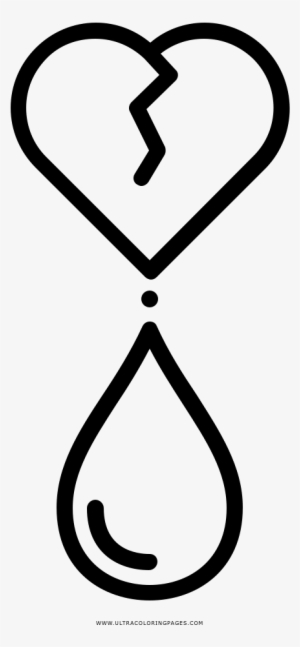 Corazón-roto Página Para Colorear - Heart