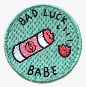 Badluck Babe Patch Lipstick Aesthetic Diva - Png Clothes Green Aesthetic