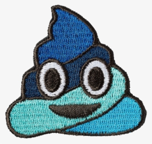 Blue Poop Sticker Patch - Emoji