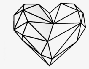 Cor Do Fundo - Geometric Heart Shape