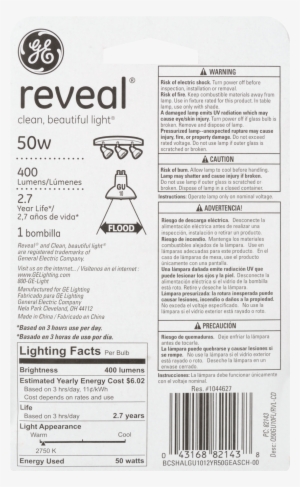 Ge Lighting 82143 50-watt Reveal With Halogen Floodlight