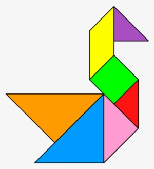 Na Aula De Hoje Eu Aprendi A Fazer Um Tangram, Eu Fiz - Pato En Tangram