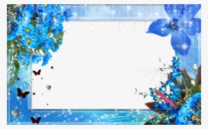 Ofertar Flores Azuis - Frame With Blue Flowers