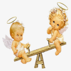 Angelitos Sticker - Angel De La Guarda Oracion Para Niños