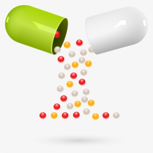 Capsule With Contents - Medicine Capsule Png Logo