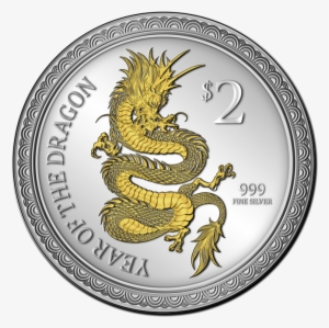 Exclusive Year Of The Dragon Gilded Silver Coin From - Silver